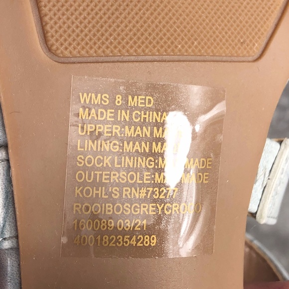 LC LAUREN CONRAD ROOIBOS Gray Croco High Heel Strappy Sandals - Picture 9 of 11